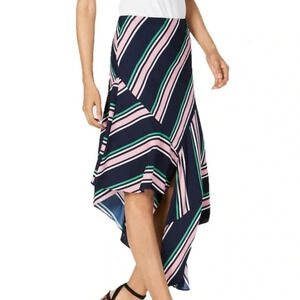 NWT Bar lll Far Side Striped Asymmetrical Skirt